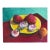 1990s Original Colorful Still Life Painting of Fruits & Vegetables For Sale