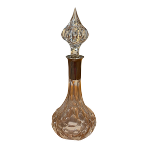 Early 20th Century Gorgeous, Tall Decanter With Silver Neck
