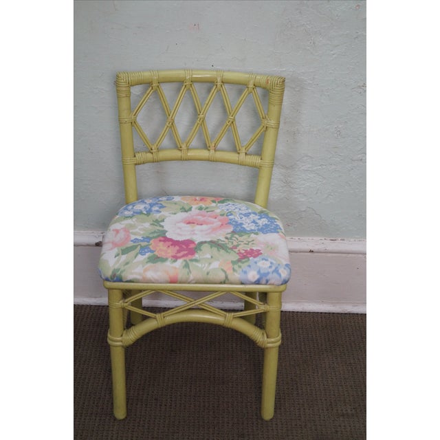 Ficks Reed Vintage Painted Rattan Side Chair Chairish