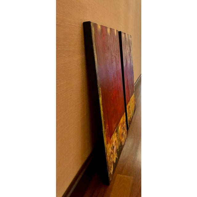 2000 - 2009 La Part De L’ombre (Diptych), Maryline Lemaitre, 2006 – Large Abstract Mixed Media For Sale - Image 5 of 7
