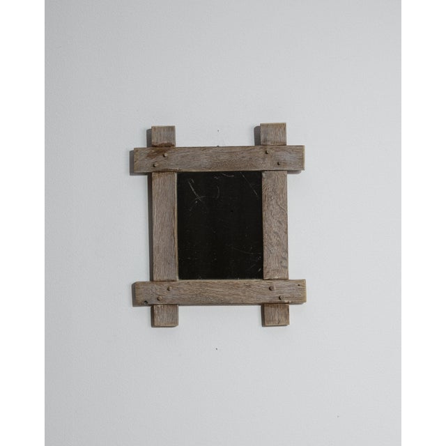 19th Century France Antique White Wood Mirror For Sale - Image 4 of 10