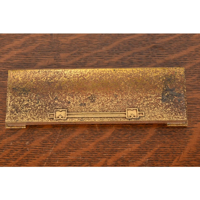 Silver Crest Arts & Crafts Bronze Pen Tray For Sale - Image 11 of 11