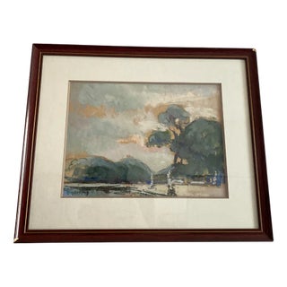 Paul Corpus, Versailles, 1920s, Gouache and Watercolor, Framed For Sale