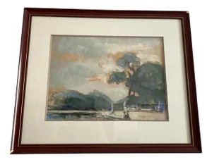 Paul Corpus, Versailles, 1920s, Gouache and Watercolor, Framed