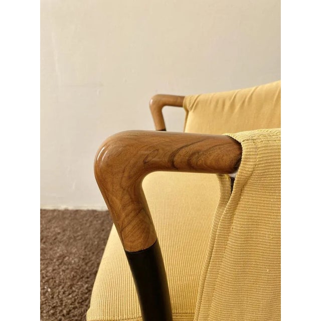 Textile Highback Projects Wing Chair by Giorgetti, 1990s For Sale - Image 7 of 12