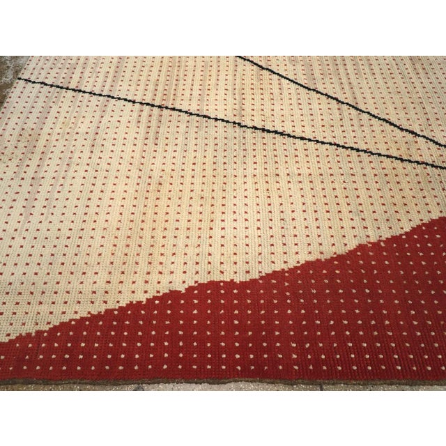 Mid 20th Century Galerie Shabab Collection Mid-20th Century Handmade Czech Art Deco Large Room Size Carpet by Antonin Kybal For Sale - Image 5 of 8