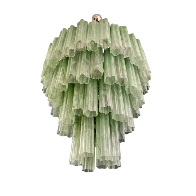 Green Murano Glass Waterfall Chandelier from Justfurnituress SRL For Sale - Image 16 of 18
