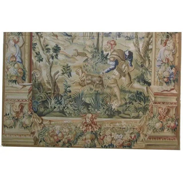 Vintage Tapestry Depicting a Hunt | Chairish