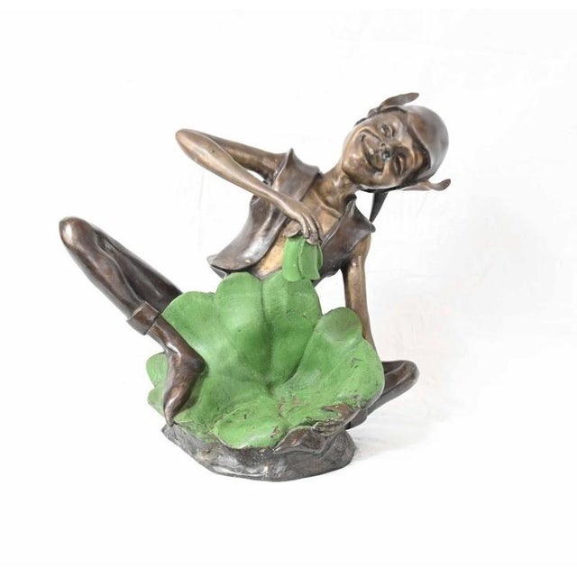 Bronze Garden Pixie Statue Fairey Sculpture Elph For Sale - Image 4 of 4