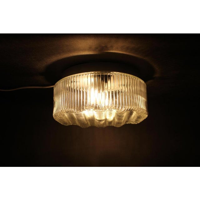 Glass Round Glass Ceiling Light, 1970s For Sale - Image 7 of 8