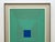 This Josef Albers very rare vintage 1971 limited edition hand signed " P-Blue " custom framed Mid Century Modernist...