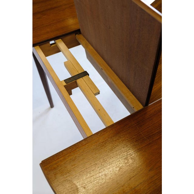 Brown Vintage Danish Dining Table in Teak, 1960 For Sale - Image 8 of 14