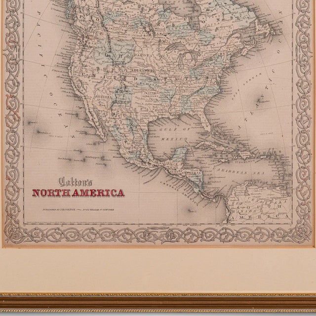 1860's Antique North America Map For Sale - Image 6 of 12
