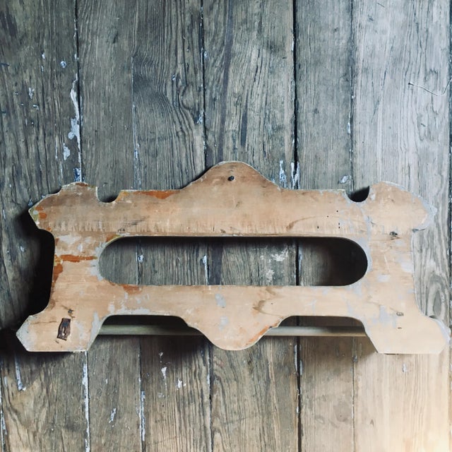 Olive Folk Victorian Painted Wood Towel Rack For Sale - Image 8 of 9
