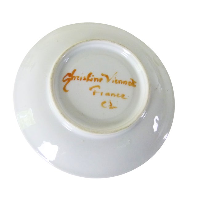 5" Christine Viennet French Trompe L’Oeil Porcelain Star Apple Plate For Sale - Image 9 of 10