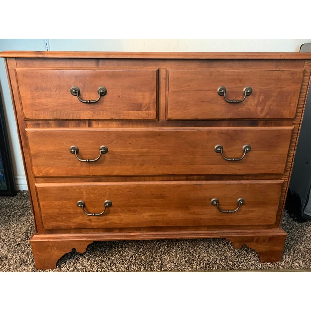 Ethan Allen Maple Nightstand Chest of Drawers Chairish