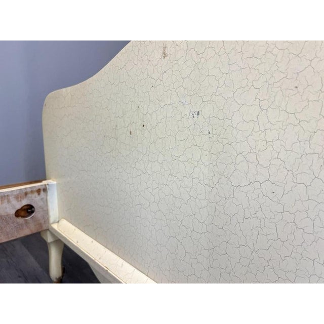 Vintage French Single Bed Frame with Carved Headboard For Sale - Image 15 of 16