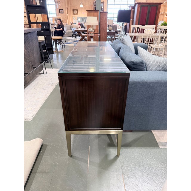 Contemporary Bernhardt Jet Set Caviar Four Door Sideboard For Sale - Image 3 of 11