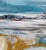 Nestled by Leigh Ann Van Fossan | Acrylic and charcoal on canvas of a rural landscape with a red barn For Sale