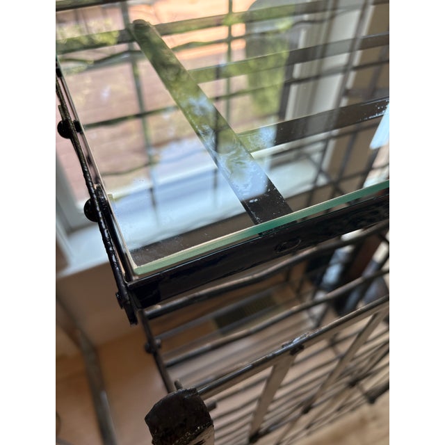 Antique French Wine Cage With Glass Top by Rigidex Depose For Sale In Providence - Image 6 of 12