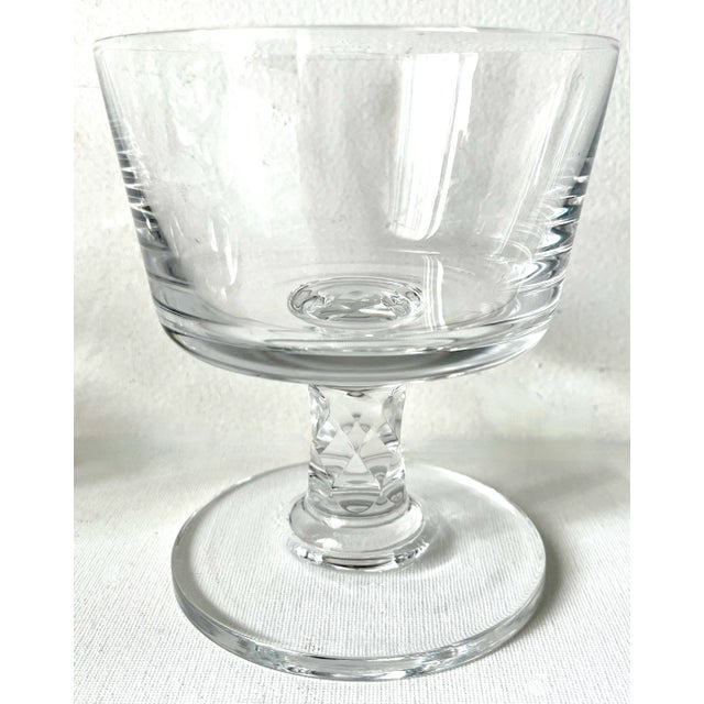 Transparent Dansk Crystal Compotes-Jens Quistgaard-Set 4-Made France For Sale - Image 8 of 9