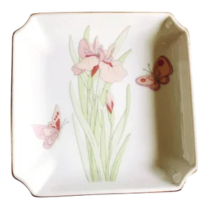 1960s Iris Foral Porcelain Plate