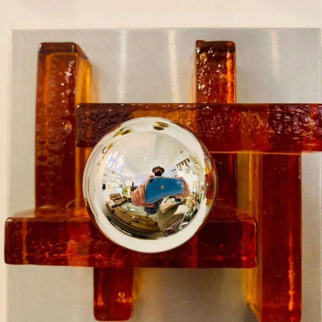 1960s Poliarte Italian Murano Glass 1960s Wall Lights - A Pair For Sale - Image 5 of 13