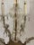 Vintage Six Light Glass + Crystal Chandelier For Sale - Image 11 of 12