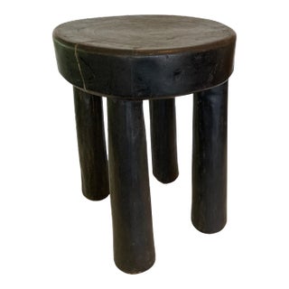 African Hardwood Stool or Small Table For Sale