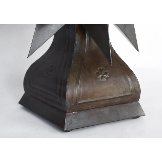 Metal Vintage Brutalist Sputnik Metal Starburst Sculptures - Set of 2 For Sale - Image 7 of 12