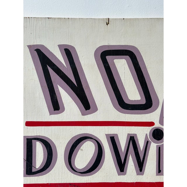 Folk Art Vintage Folk Art "No Down Payment" Sign, Circa Mid-20th Century For Sale - Image 3 of 10