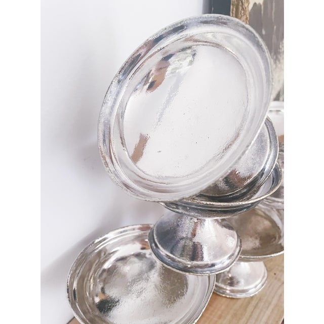 Reed and Barton Set of 6 Vintage Silverplate Ice Cream Dishes From the Greenbrier Hotel For Sale - Image 4 of 9