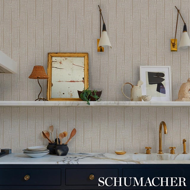 2020s SAMPLE - Schumacher Noland Wallpaper In Birch For Sale - Image 5 of 6