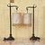 Metal Vintage Bridge Arm Table Lamps With Beaded Shades - Pair For Sale - Image 7 of 18