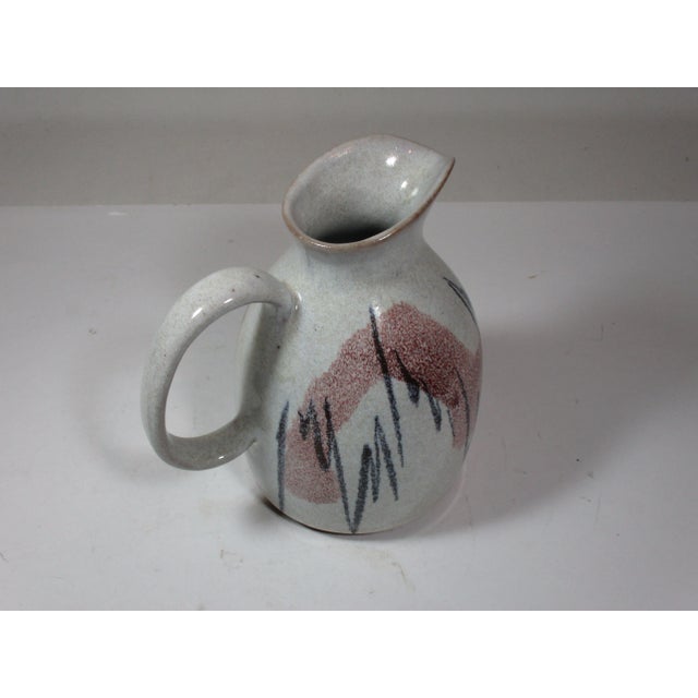 1970s 1970s Studio Pottery Jug/ Pitcher With Handle For Sale - Image 5 of 9