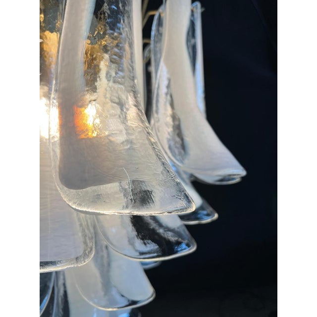 White Petal Chandelier in Murano Glass, 1990s For Sale - Image 15 of 18