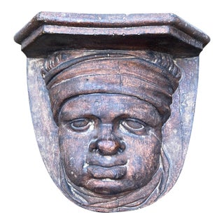 Vintage Moorish-Style Church Misericord Corbel Plaster Cast Decor For Sale