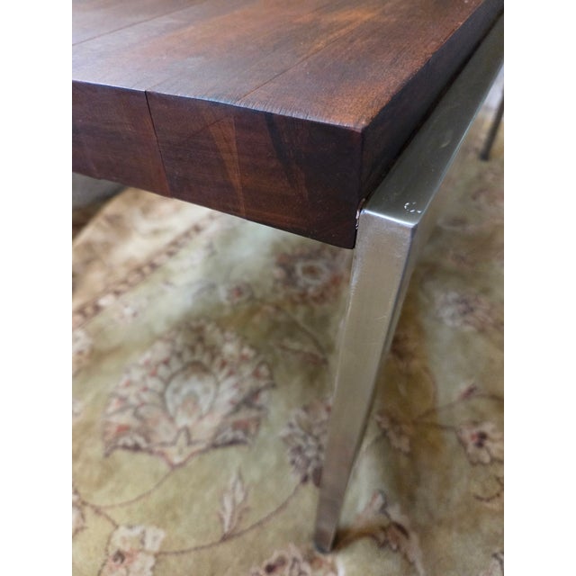 Mid 20th Century Mid Century Modern Wood and Steel Coffee Table For Sale - Image 5 of 14