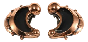 Vintage Renoir Copper Mid-Century Modern Earrings - a Pair