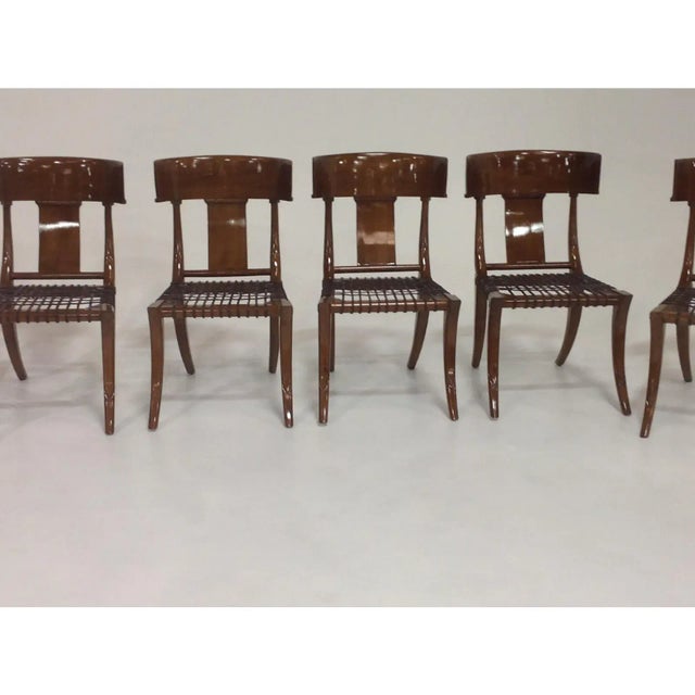 Mid-Century Modern Mid-Century Klismos Style Dining Chairs - Set of 6 For Sale - Image 3 of 6