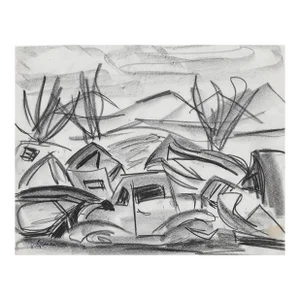 1950s Virginia Spencer Junkyard Modern Drawing