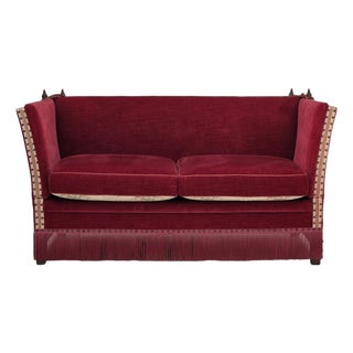 Danish 2-Seater Drop Arm Sofa in Furniture Velour, 1970s For Sale