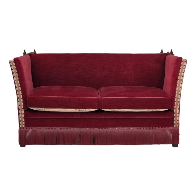 Danish 2-Seater Drop Arm Sofa in Furniture Velour, 1970s For Sale