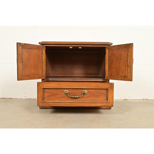 1960s Drexel Spanish Colonial Carved Walnut Nightstand, 1960s For Sale - Image 5 of 18