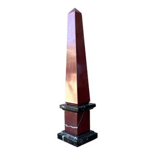 Vintage Neoclassical Stone Obelisk For Sale