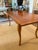 French French Vintage Reproduction Hand Finished Waxed Wood Dining Table With 4 Sheaf Back Rush-Seat Chairs For Sale - Image 3 of 12