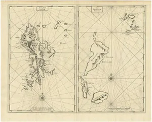 Antique Map of Sangir Island and the Talaud Islands by Valentijn, 1726