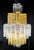 Vintage Amber and Crystal Murano Glass Chandelier, 1980s For Sale - Image 8 of 13