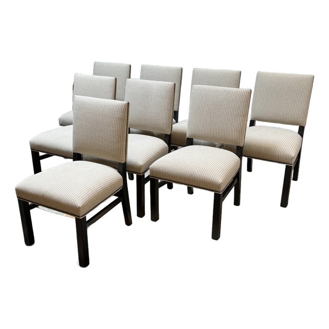 Ethan Allen Sebago Dining Side Chairs, Set of Eight For Sale