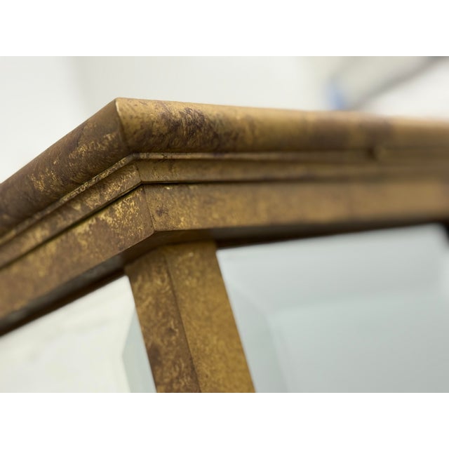 Vintage Metal + Mirrored Column Pedestal For Sale - Image 11 of 12